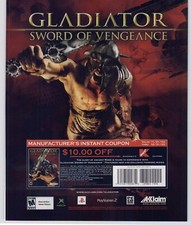 2003 Gladiator Sword Of Vengeance PS2 Video Game Art Vintage Kmart Coupon Ad picture