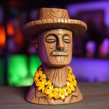 Don The Beachcomber Caricature Tiki Mug - Wooden Donn picture