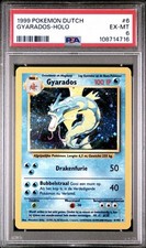 1999 Pokemon DUTCH Unlimited Base Set Gyarados Holo 6/102 PSA 6 EX-MT picture