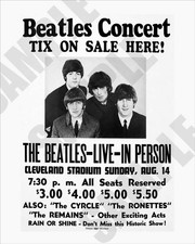 1966 The Beatles Concert at Cleveland Stadium Poster Handbill Repro 8x10 Photo picture
