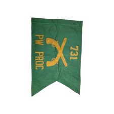  WW2 US MP Military Police Guidon flag Prisoner of war Guam Rare picture