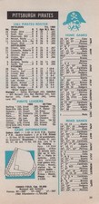 1961 Pittsburgh Pirates Forbes Field Schedule Roster MLB Baseball 1960s 4x7 picture