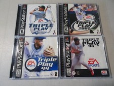 LOT OF 4 Triple Play 98 99 2001 MLB EA Sports Sony Playstation 1 PS1 CIB TESTED picture