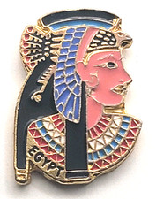 Ancient Egypt Queen Cleopatra Nefertiti Royal Headdress Travel Souvenir Pin EG picture