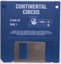 CONTINENTAL CIRCUS VIRGIN GAMES ATARI ST GAME USED EUROPEAN FR1 88806 picture