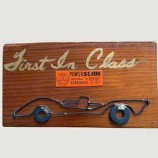 Vintage 1975 Empire Sports Car Assn Powerslide Autocross Trophy Plaque Wood Wire picture