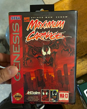 Acclaim Spider-Man & Venom: Maximum Carnage Sega Genesis w/ Manual & Case picture
