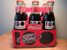 FORD MOTOR COMPANY  - 6 Pack of Coca Cola Bottles  - 100 Years  1903-2003 picture
