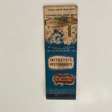 The Interstate Co Restaurants Chicago IL Vintage Matchbook Cover TMB88-3 picture
