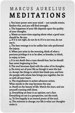 Marcus Aurelius Meditations Quote Poster Tin Metal Signs Home Décor 8x12 picture