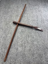 Vintage Montagnard Crossbow Art Carved Wooden Tribal Bow US Vietnam War Era 42�� picture