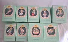 Vtg. 1994 Precious Moments Ornament Lot Of 9 Holiday Expressions ENESCO picture