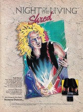 SEYMOUR DUNCAN NIGHT OF THE LIVING SHRED~GUITAR PICKUP~ORIG 1988 PRINT AD POSTER picture
