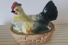 Antique 1920-1930 Maruhon Pre- WWll Hen On Nest Made in Japan  picture