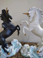 Princeton Gallery “Thunder and Lightning” Fine Porcelain Unicorn Figurines 1995 picture