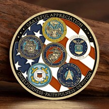 U.S. Armed Forces Commemorative Challenge Coin Military Veteran Gift picture