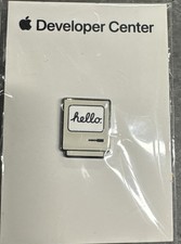 Rare Apple Employee Only Macintosh Hello Enamel Pin developer center picture
