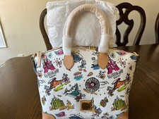 NWT Dooney & Bourke Disneyana Disneyland DLR Sketch Satchel with colored zipper picture