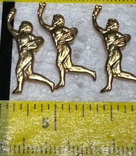 Vintage Olympic Games Torch Figure Runner Lapel Tack Pins or Brooch Gold-tone picture