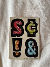 Topps 1960’s Ugly Stickers Letters and Numbers 5 Stickers Total picture