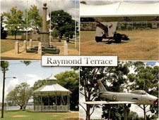 Raymond Terrace postcard with attractions and photo. picture