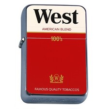 Vintage West American Brand Cigarette Ad Oil Lighter picture