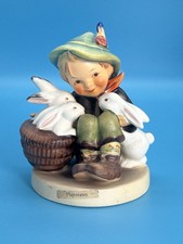 Vintage Goebel Hummel Playmates Figurine Boy Rabbits West Germany # 58/0 picture