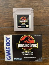 Jurassic Park Part 2: The Chaos Continues (Nintendo Game Boy) w/ Manual - Tested picture