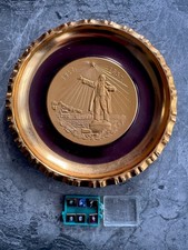 Vintage Set Of Soviet USSR Lenin 1917-1957 Decorative Plate 6 Mini Portrait Pins picture