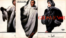 1988 • GROSVENOR Fur Coats • 3 page print ad • 1980s  Fashion style CA.03 picture