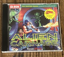 WIZARD WORKS ALIEN CARNAGE PC IBM GAME CD-ROM HALLOWEEN HARRY picture