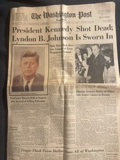 Historic Washington Post – November 23, 1963 – JFK Assassination Headline picture