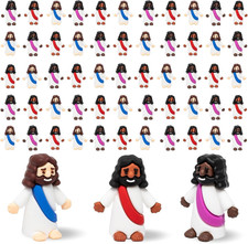 50Pcs Mini Jesus Figures Religious Party Favors Easter Crafts picture