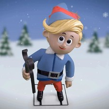 3-ft Animatronic Rudolph the Red-Nosed Reindeer Hermey the Elf Christmas Décor picture