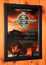 Three Kingdoms Fate of the Dragon PC Windows Promo Small Poster / Ad Page Framed picture
