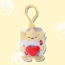 ❤️ Official Pokémon Togepi with Heart Plush Keychain Soft Bag Charm – Sealed New picture