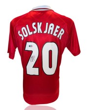 OLE GUNNAR SOLSKJAER SIGNED 1999 MANCHESTER UTD HOME SHIRT (ACG CERT AG17807) picture