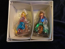 Christopher Radko 1997 Ornament set ~BILLIE JOE N' BESSIE JEAN~ Cowboy & Cowgirl picture