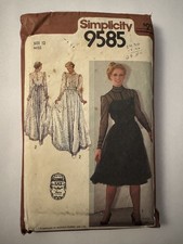 Vintage 1970s Gunne Sax Jessica McClintock Sewing Pattern Simplicity 9585 Dress  picture