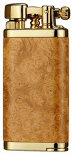Old Boy IM Corona Butane Soft Flame Pipe Lighter Natural Smooth Gold - 1205 picture