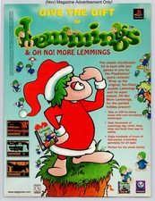 Lemmings Oh No More Lemmings PlayStation Psygnosis Holiday 1998 Advertisement picture