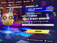 Rare New Epic games Fortnite Gold X-Ray Sprite  picture