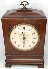 Antique 1940s General Electric Mantle Clock Mahogany Case Made In USA Signed picture