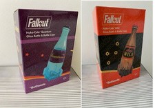 Fallout Nuka Cola Wild & Quantum Glass Bottle 10 Bottle Caps SET Replica Figure picture