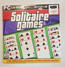 Solitaire Games PC Game Windows NEW SEALED PC Treasures CD Rom 2004 Aurimor GSP picture