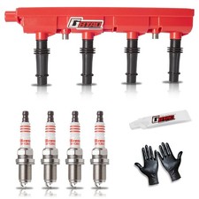 GBTAD Upgraded Ignition Coil Pack and 4x Iridium Spark Plug for 1.4L 1.8L L4... picture