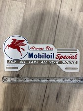Vintage Mobiloil Special License Plate Topper picture