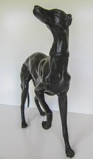 Vintage Hand Cast Bronze Italian Greyhound Dog Sculpture. picture