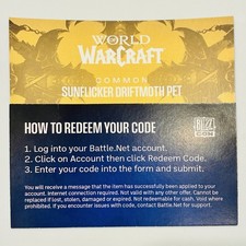 World of Warcraft - Sunflicker Driftmoth Pet DLC CARD - BlizzCon 2026 UNUSED picture