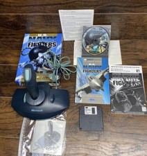 Microsoft Sidewinder 3D Pro Joystick US Navy Fighters PC Game 1995 Vintage picture